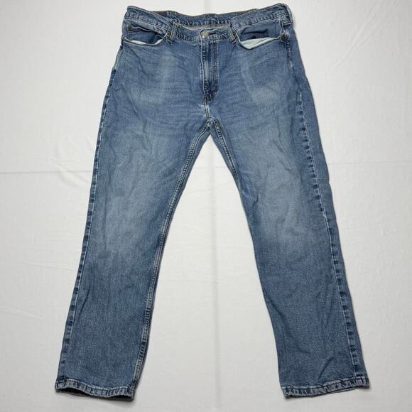 Levi’s 514 Straight Fit Jeans Blue Men’s Size 38x30 Light Distressed Vintage - Picture 1 of 8